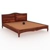 Ashmore Solid Wood King Size Non Storage Bed In Honey Finish