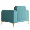 Veniza Velvet 1 Seater Sofa In Aqua Blue Colour