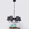 Devansh Dual Black Wallmounted Lamp With Cotton Off-White Shade