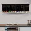 Aluminium Black Profile 6 Tinted Glass Handless Shutter  In Highland Pine Finish