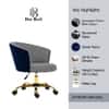 Doe Buck Paolo Blue Houndstooth Upholstered Swivel Office Chair