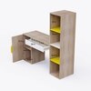 Joy Ride Study Table In White & Oak Colour