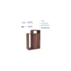 Akari Engineered Wood Bedside Table in Walnut Finish