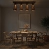 Billet Brown Solid Wood Ceiling Light