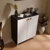 Nextstep Modern Metal Floor Cabinet Black And White