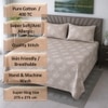 Gala Muted Pastel Orange Floral 400 TC Cotton Flat Super King Size Bedsheet with 2 Pillow Covers – Threads
