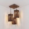 Palisade Brown Solid Wood Cluster Hanging Light