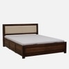 Aaryav Hydraulic Solid Wood Bed King Size in Provincial Teak Finish