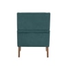 Leston Boucle Fabric Lounge Chair in Green Colour