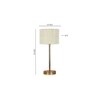 White Jute with Metal Gold Table Lamp
