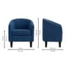 Daviana Boucle Fabric Lounge Chair in Blue Colour