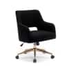Doe Buck Lotsee Modern Black Boucle Office Chair