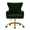Doe Buck Adan Modern Green Velvet Office Chair