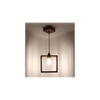 Quattro Brown Solid Wood Single Hanging Light