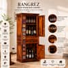 Rangrez Sheesham Wood Bar Cabinet in Honey Oak Finish