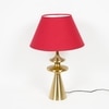 Gloucester Metal Table Lamp With Maroon Cotton Shade