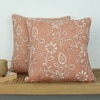 Botanical Garden Set Of 2 Cushion Cover With Rust Colour