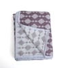 Riva White & Purple Floral Cotton Dohar Single Bed Reversible 300 Gsm Size 240 X 160 Cms