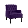 Velora Tufted Back Fabric Lounge Chair- Purple