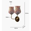 Devansh Metal Electric Wall Light in Gold Colour with Multicolor Shade Count of 2 Lights