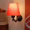 Devansh Metal Electric Wall Light in Antique Gold Colour with Orange Shade Count of 1 Light