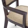 Aurelio Solid Wood Study Chair in Macadamia Brown Hopsack Weave Colour with Mahogany Finish