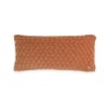 Criss Cross Medium Brown Cotton Knitted Decorative Cushion Cover 12 x 20 Inches