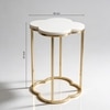 QuadraBloom Metal Side Table in Gold Colour