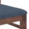 Alaine Dining Chair in Calico Indigo Colour and Base in Midnight Indigo Blue with Teak Finish