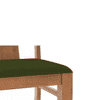 Fabio Dining Chair Set Of 2 In Colour Olive Green And Finish Amber Walnut