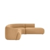 Zenliving Wood Left Aligned 3-Seater With Upholstery Non Storage Sofa In Brown Colour