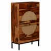 Shri Art Solid Wood Shoe Rack with Cane
