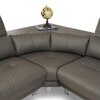 Orlando 4 Seater Leather Sole in Slate Grey Colour