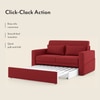 Camden Compact 3 Seater Pull Out Sofa cum Bed In Salsa Red Colour
