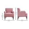 Terren Boucle Fabric Lounge Chair in Pink