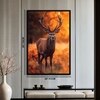 The Castle Decor Abstract Deer Wall Painting Framed Artwork 20x30 Inch Style 1