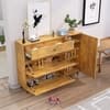 Hexa Red Engineered Wood Shoe Rack in Giant Wood Colour
