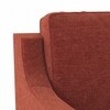 Abbey 1 Seater Fabric Sofa In Dark Coral Colour