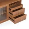 Klint Solid Wood Bar Cabinet (Amber Walnut Finish)