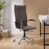 Ettorez Delight Hb Brown Leatherette Office Chair In Brown Colour