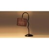 Brown Jute Zig Zag Curvy table lamp with Iron Base (SP39)