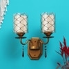 Eliante Modern Wall Lights Mild Steel & Glass Material Antique & Champaign Finish