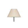 Duke Off White Fabric Floor Lamp with Black Iron Base
