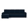 Apollo Sofa (Colour : Sea Port Blue Velvet, Cushion : Hard, Back Type : High Back, Seating Capacity : Left Aligned 3 Seater + Left Aligned Chaise)