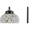 Alani Multi color Mosaic Glass Iron Table Lamp