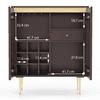 Keoni Solid Wood Free Standing Bar Cabinet in Claret Mahogany Finish