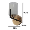 Eliante Modern Wall Lights Mild Steel & Glass Material Brown, Gold & White Finish