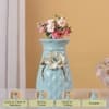 Light Green Ceramic Vase with Flower design