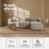 Zenliving Wood Left Aligned 3-Seater With Upholstery Non Storage Sofa In White Colour
