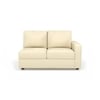 Apollo Compact Sofa (Colour : Cream, Cushion : Hard, Seating Capacity : Left Aligned 2 Seater + Left Aligned Chaise + Ottoman)